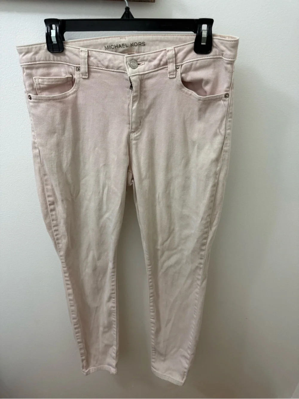 Michael Kors Women's Pale Blush Skinny Jeans